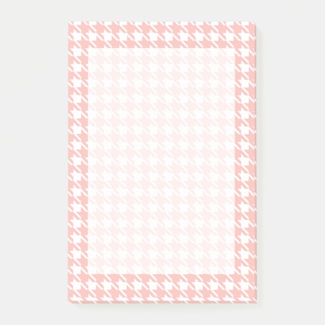 Post-it® Notas Adhesivas de Cuadros Rosa (Anverso)