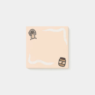Post-it® notas adhesivas de dachshund con mantequilla de ma