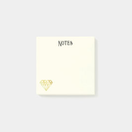 Post-it® Notas adhesivas de diamante dorado