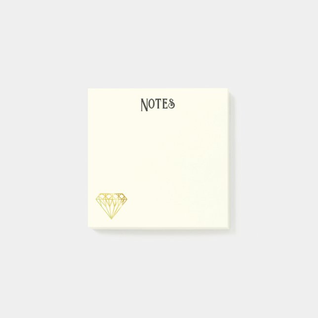 Post-it® Notas adhesivas de diamante dorado (Anverso)