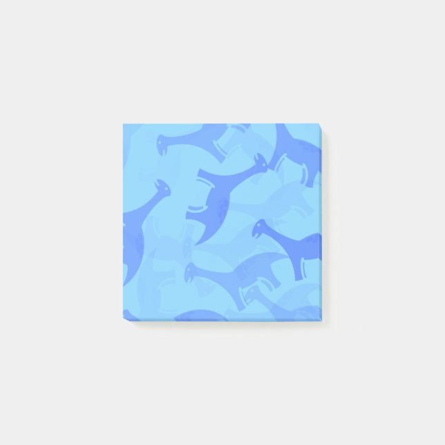 Post-it® Notas adhesivas de dinosaurio azul (Anverso)