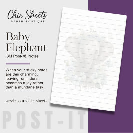 Post-it® Notas adhesivas de elefante bebé adorable 3M Post-