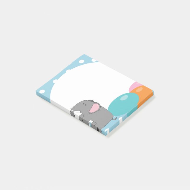 Post-it® Notas Adhesivas de Estampado de Elefante (En perspectiva)