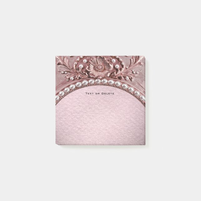 Post-it® Notas Adhesivas de Flor Rosa (Anverso)