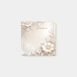 Post-it® Notas adhesivas de flores de marfil