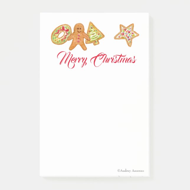 Post-it® Notas adhesivas de galletas de Navidad (Anverso)