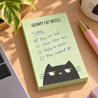 Post-it® Notas Adhesivas de Gatito Gruñón Divertidas Lindas