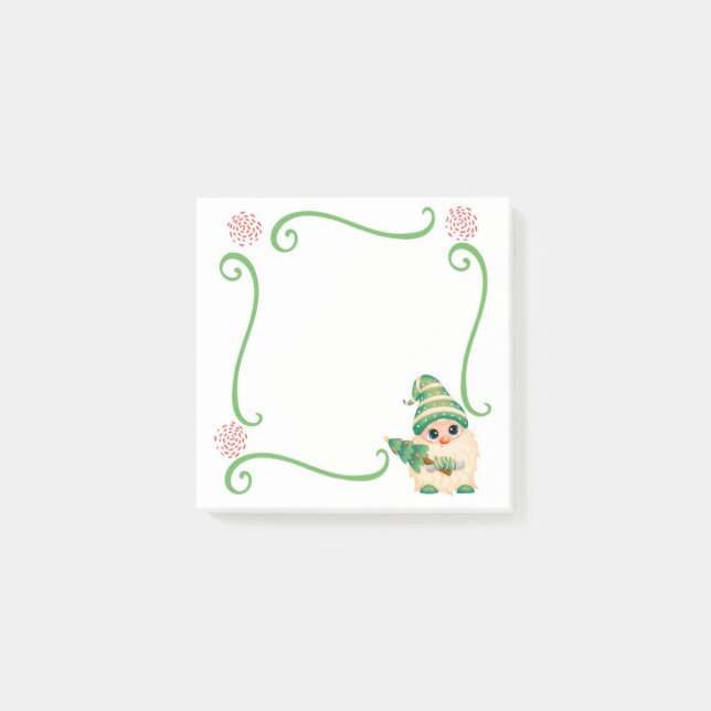 Post-it® Notas adhesivas de Gnomo de Navidad Elfo (Anverso)