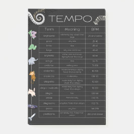 Post-it® Notas adhesivas de gráfico de tempo de música