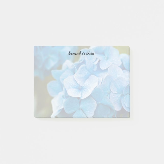 Post-it® Notas adhesivas de Hortensia Azul (Anverso)