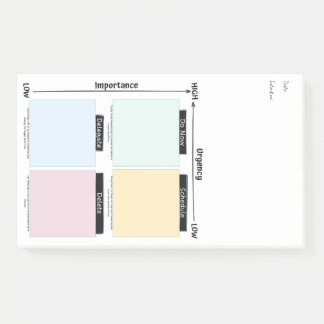 Post-it® Notas Adhesivas de la Matriz de Eisenhower Urgente