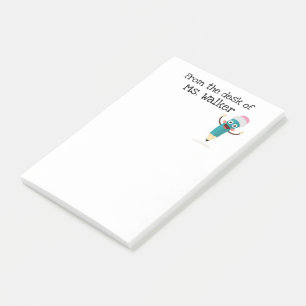 Post-it® Notas Adhesivas de Lápiz de Dibujos Animados Riénd