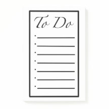 Notas adhesivas de lista de tareas