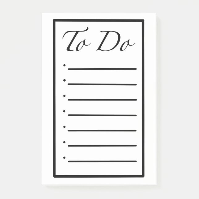 Post-it® Notas adhesivas de lista de tareas (Anverso)