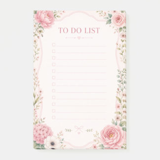 Post-it® Notas adhesivas de lista de tareas con flores Pret