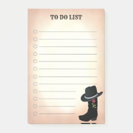 Post-it® Notas adhesivas de Lista de Tareas de Botas Negras