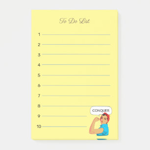 Post-it® Notas adhesivas de lista de tareas para mujeres em