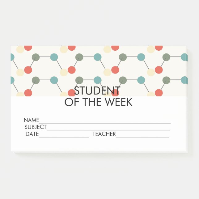 Post-it® Notas adhesivas de logro de premio para estudiante (Anverso)