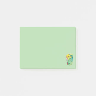 Post-it® Notas adhesivas de loro con acuarela caprichosa Po