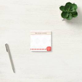 Post-it® Notas adhesivas de manzana con nombre personalizad