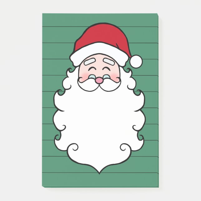 Post-it® Notas Adhesivas De Navidad De Papá Noel Regalo (Anverso)