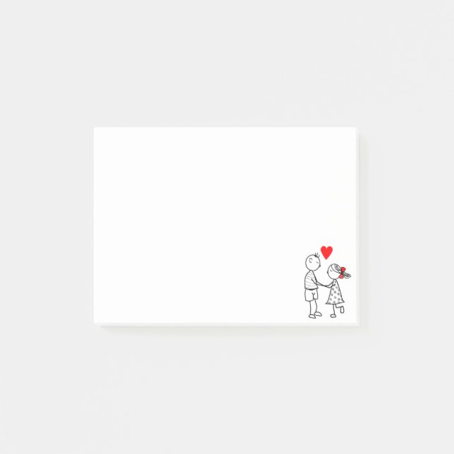 Post-it® Notas Adhesivas de Pareja Lindas (Anverso)