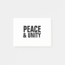 Notas adhesivas de PAZ Y UNIDAD