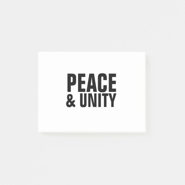 Post-it® Notas adhesivas de PAZ Y UNIDAD (Anverso)