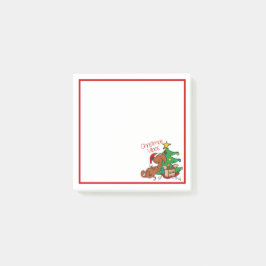 Post-it® Notas adhesivas de perro dachshund con ambiente na