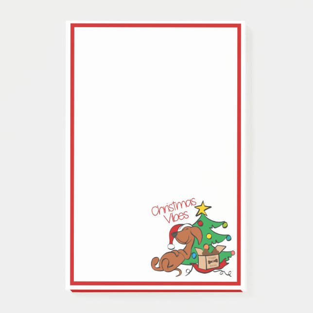 Post-it® Notas adhesivas de perro dachshund con ambiente na (Anverso)
