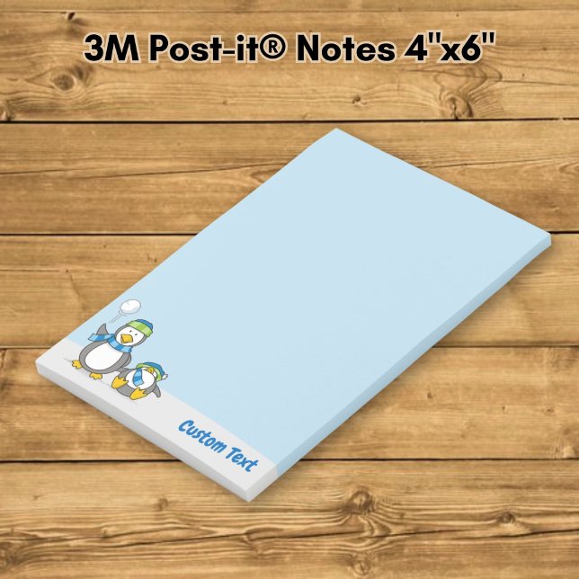 Post-it® Notas adhesivas de pingüinos lanzando bolas de nie (Subido por el creador)