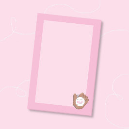Post-it® Notas Adhesivas de Softbol y Guante Rosa para Niño