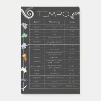 Post-it® Notas adhesivas de tempo musical