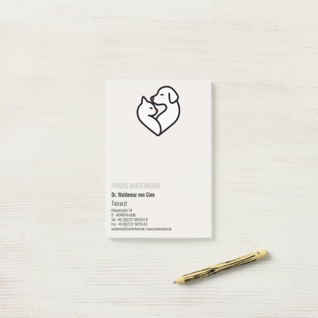Post-it® notas adhesivas de veterinario (Escritorio)