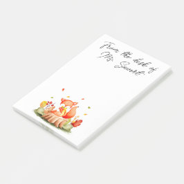 Post-it® Notas Adhesivas de Zorro Otoñal Adorable