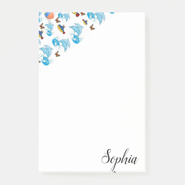 Post-it® Notas adhesivas delfín (Anverso)