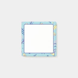 Post-it® Notas adhesivas diarias con patrón floral acuático