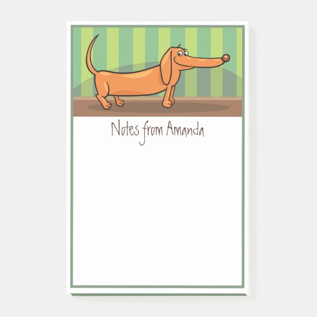 Post-it® Notas adhesivas divertidas de Dachshund (Anverso)