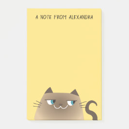 Post-it® Notas Adhesivas Divertidas de Gato Siames Cute Kaw