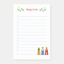 Post-it® Notas Adhesivas Divertidas de los Reyes Magos para
