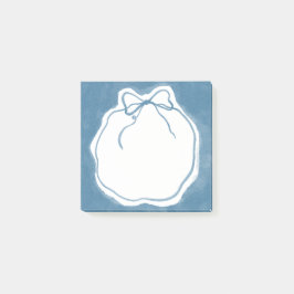 Post-it® Notas Adhesivas Dusty Blue Watercolor Bow Wreath P