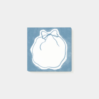 Post-it® Notas Adhesivas Dusty Blue Watercolor Bow Wreath P