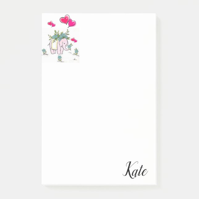 Post-it® Notas Adhesivas Elefante (Anverso)