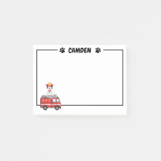 Post-it® Notas adhesivas Fire Pup y su camión de bomberos P