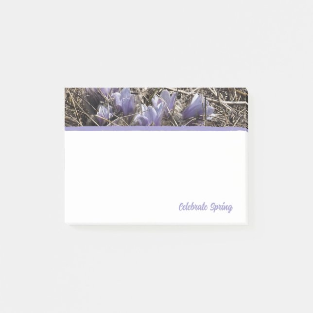 Post-it® Notas Adhesivas Flor de Pradera Púrpura (Anverso)
