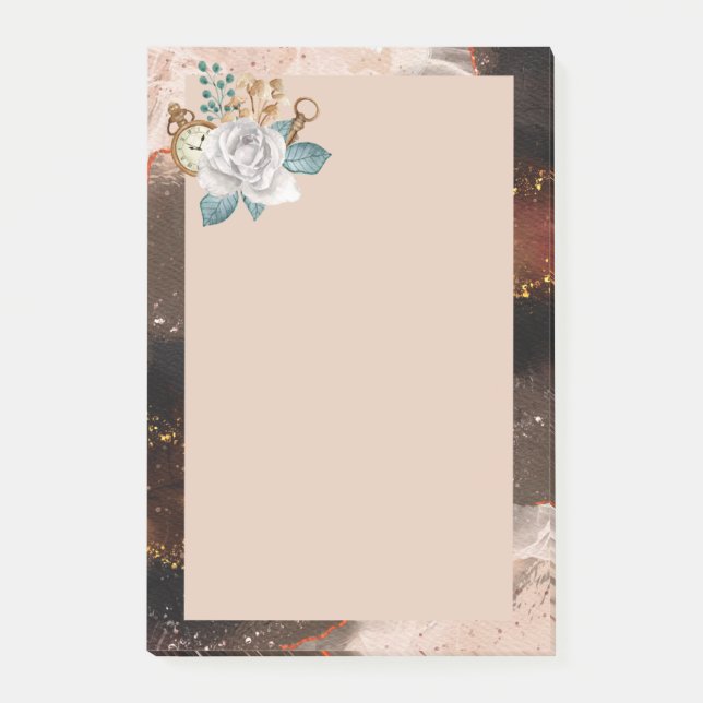 Post-it® Notas Adhesivas Flor y Granito (Anverso)