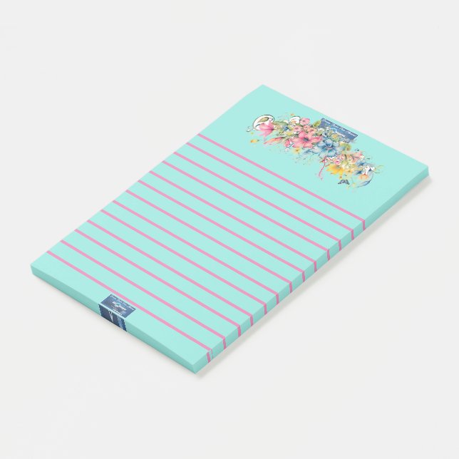 Post-it® Notas Adhesivas (Floral Blue-Notes)RFPMDesigns 202 (En perspectiva)