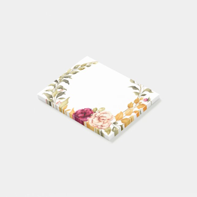 Post-it® Notas adhesivas florales (En perspectiva)