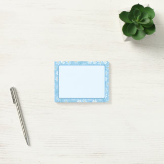 Post-it® Notas Adhesivas Florales Azules Lindas