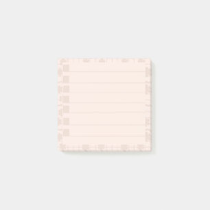 Post-it® Notas adhesivas florales de melocotón